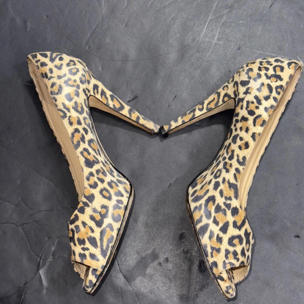 BUTTER Preppy Designer Y2K Style Cheetah Print Suede Pumps Sz 7 - Picture 13 of 15